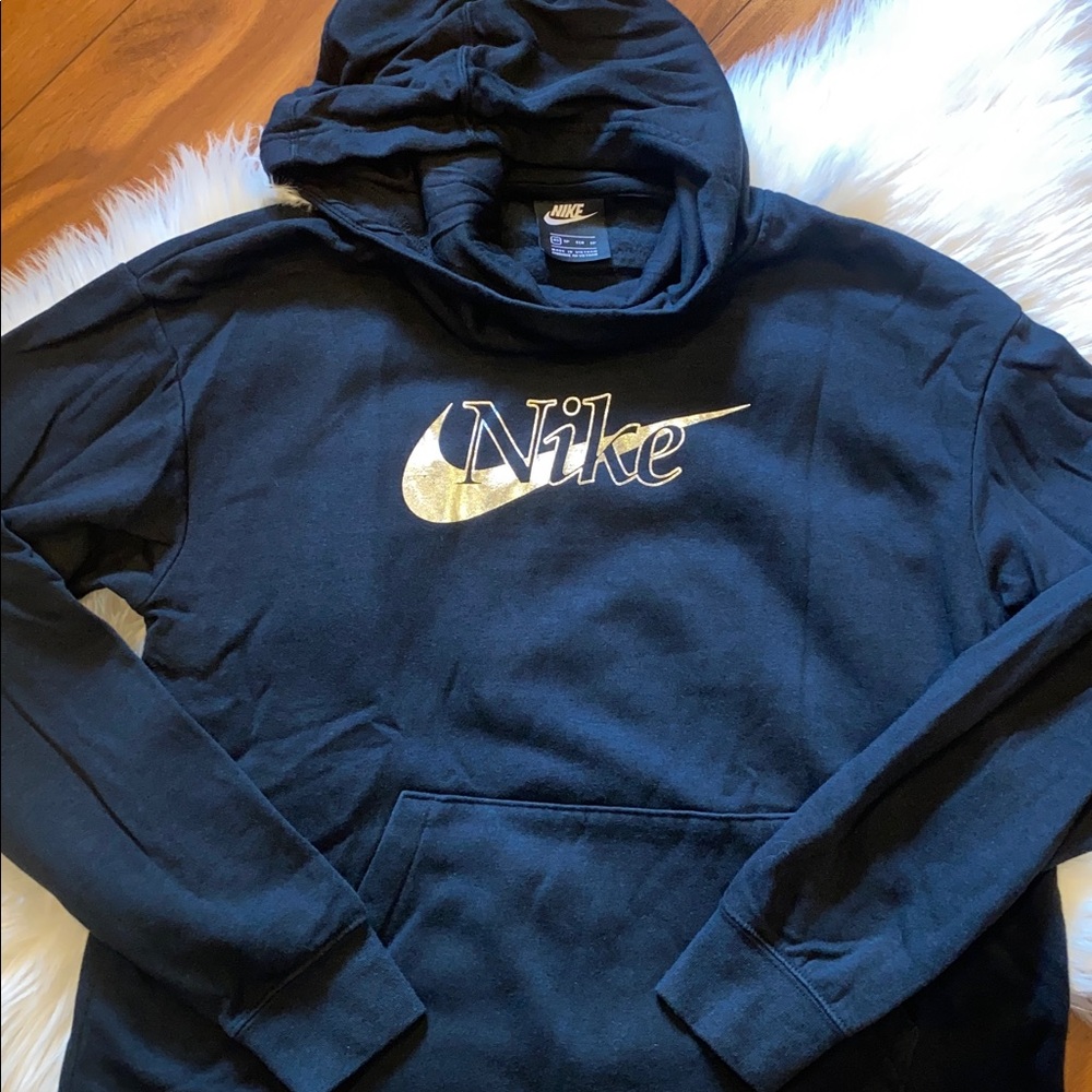 Nike Black Hoodie with silver Logo